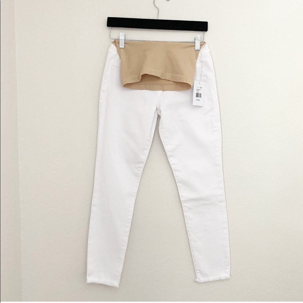 Joe’s jeans mid rise skinny ankle fray hem jeans